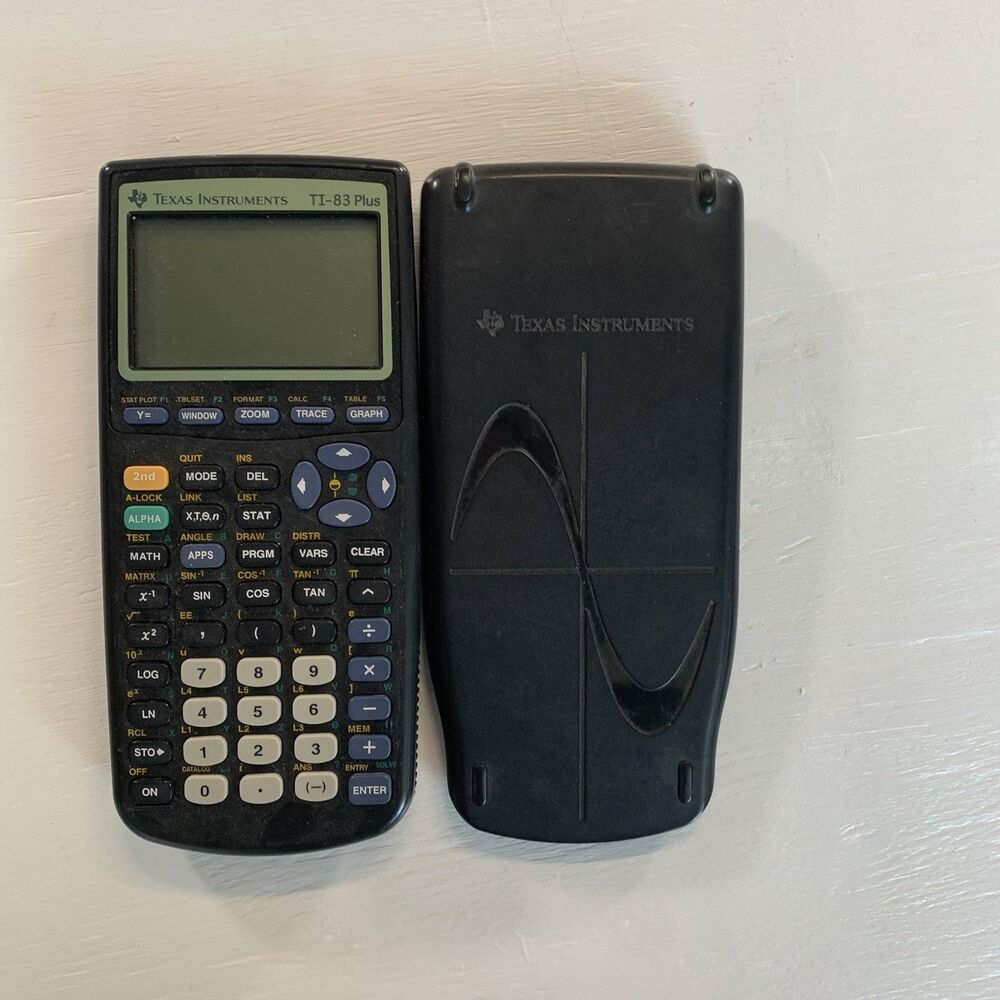 Texas Instruments TI-83 Plus Graphing Calculator With Cover Tested. Great Condi